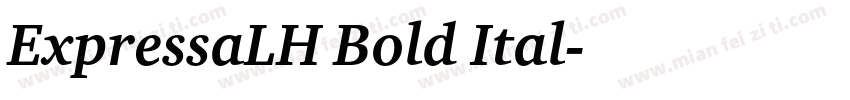 ExpressaLH Bold Ital字体转换